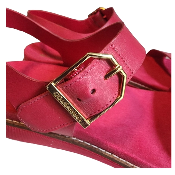 EUC Cole Haan Originalgrand Hot Pink Leather Platform Sandals - Picture 5 of 9